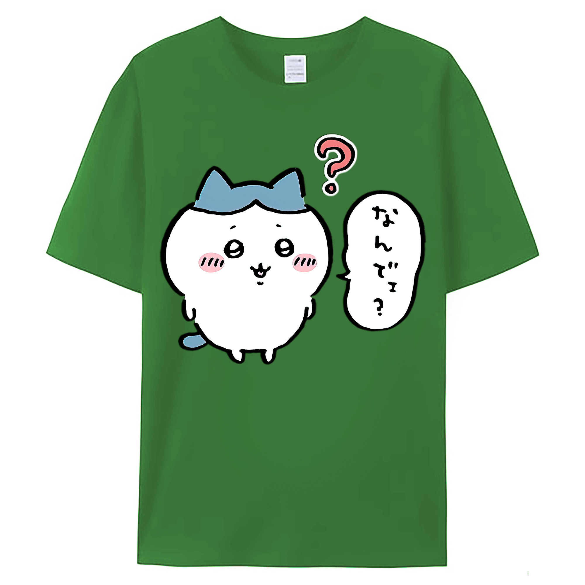 （画像用） ちいかわ ハチワレ Chii-kawa hachiware レディースカジュアルプリントTシャツ（綿100％）